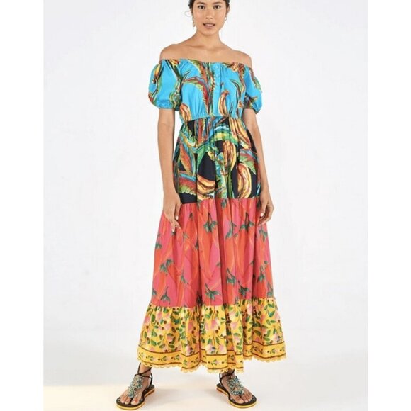 💕FARM RIO💕 Farm Mix Maxi Dress ~ Small S NWT - Picture 7 of 16